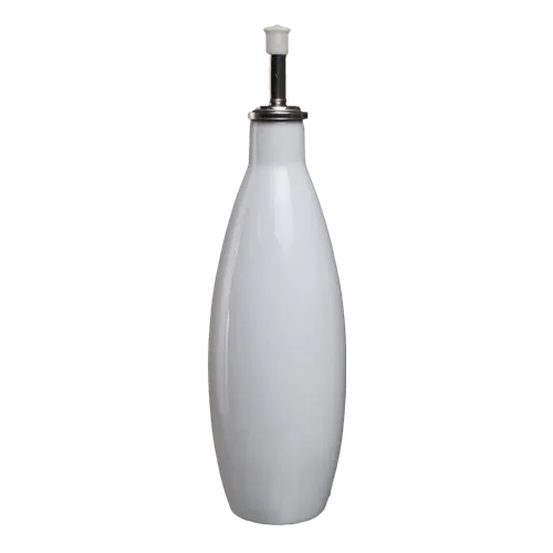 Solid White Ceramic Oil Bottle