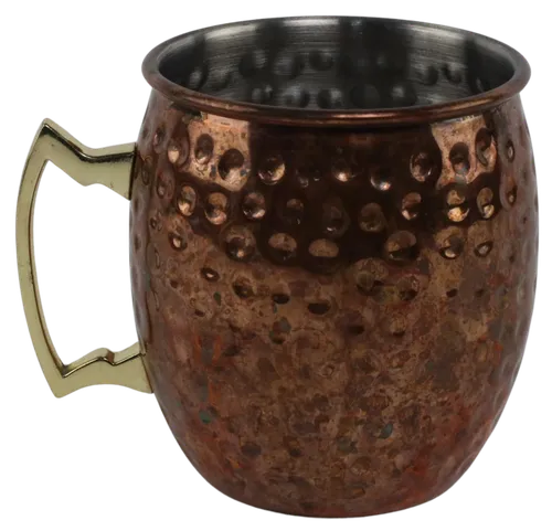 Hammered Metal Copper Mug