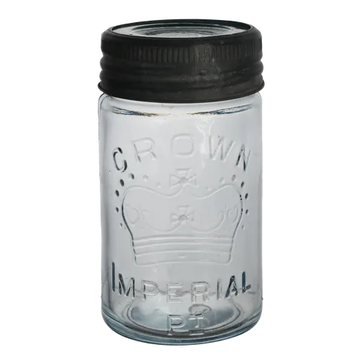 Antique Imperial Crown Preserve Jar With Galvanized Lid