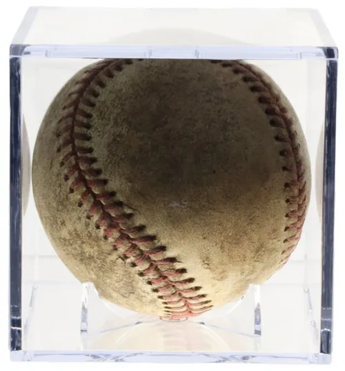 Aged Baseball In Clear Display Box