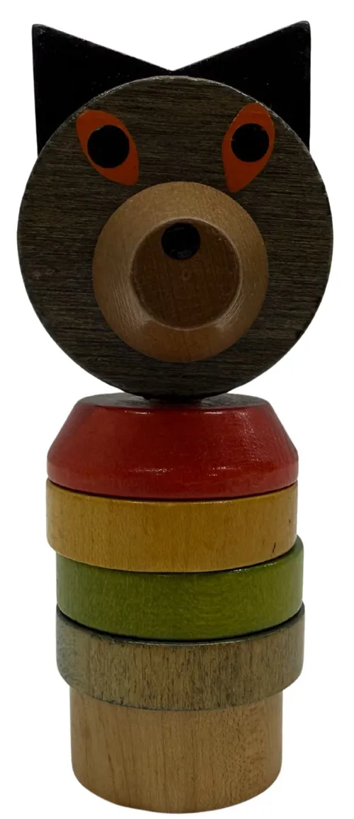 Wolf Wood Block Stacking Toy