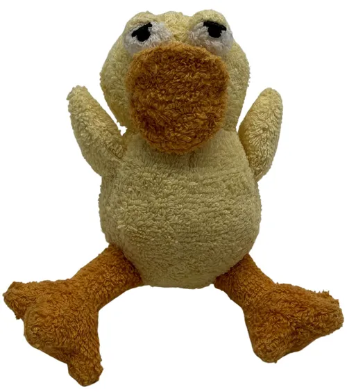 Yellow & Orange Terry Cloth Stuffed Duck Plush