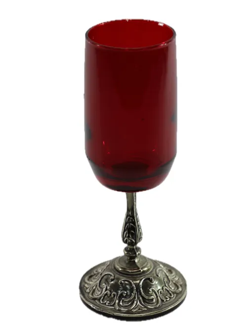 Red Glass Medieval Goblet Chalice