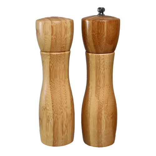 Natural Wood Bowling Pin Salt & Pepper Set