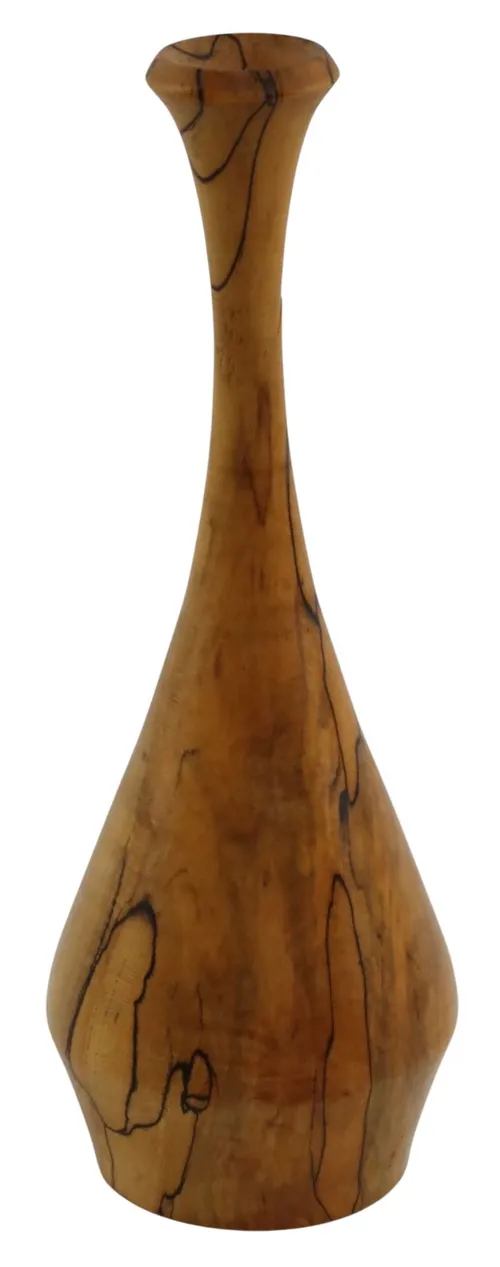 Slender Turned Wood Vase