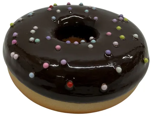 Artificial Chocolate Doughnut With Coloured Sprinkles