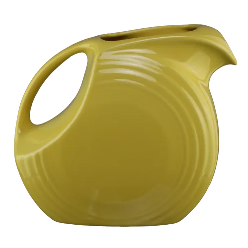 Yellow Ceramic Disc Pitcher