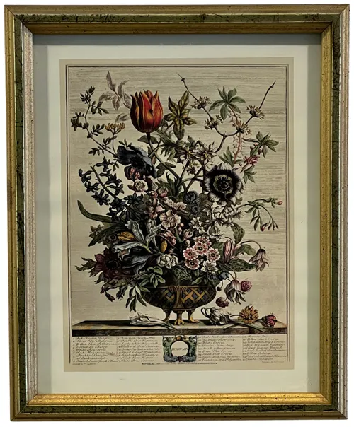 February Flowers In Gold Frame