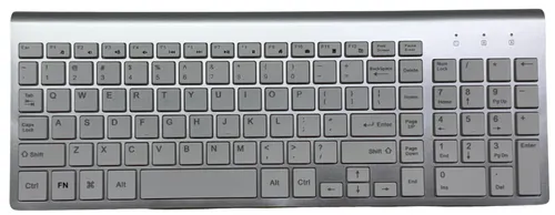 White & Silver Wireless Keyboard