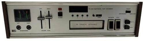 Vintage Silver & Wood 8 Track Stereo