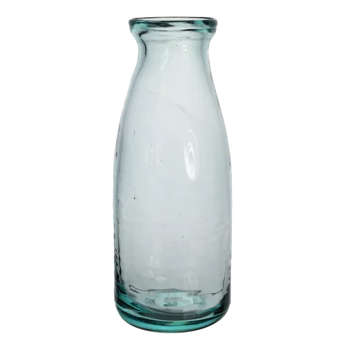 Turquoise Clear Glass Decanter 