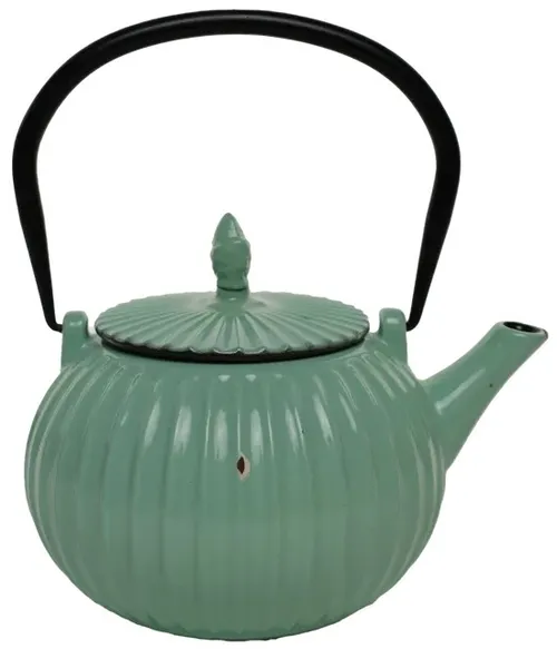 Mint Green Cast Iron Enamelled Teapot