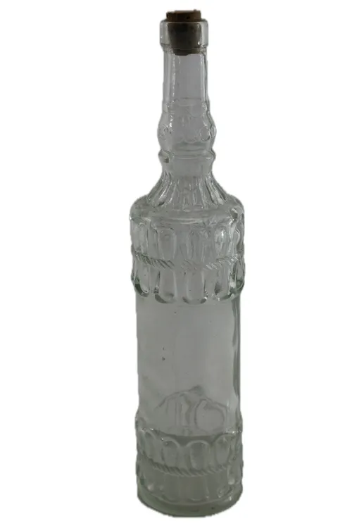 Clear Glass Decorative Liquor Bottle