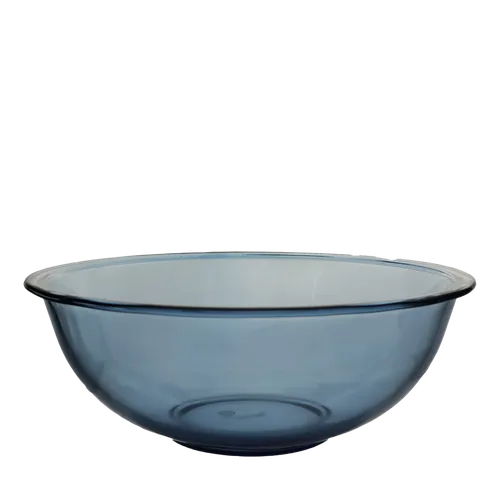 Blue Clear Glass Mixing Bowl Large 