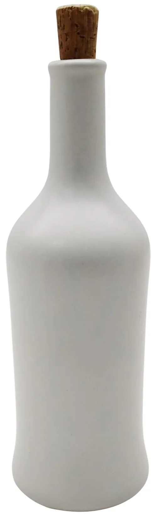 Matte White Oil Bottle With Cork Lid