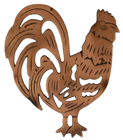 Copper Rooster Trivet