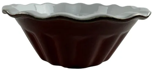 Cranberry Red Stoneware Scalloped Baking Dish