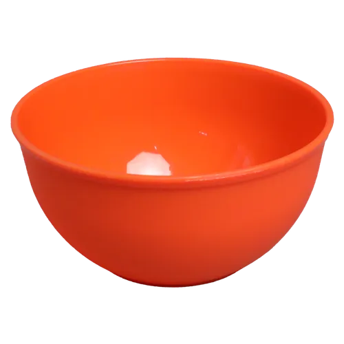 Solid Orange Plastic Serving Bowl - Small