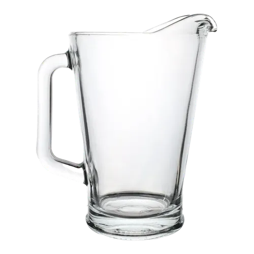 Clear Glass Tapered Pitcher