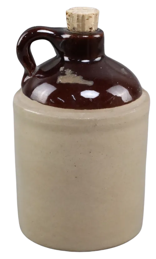 Brown & Natural Stoneware Crock Jug - Small