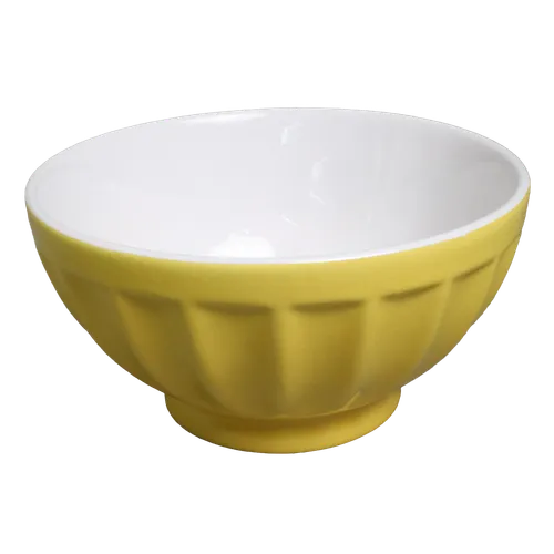 Pineapple Yellow Scalloped Mixing Bowl