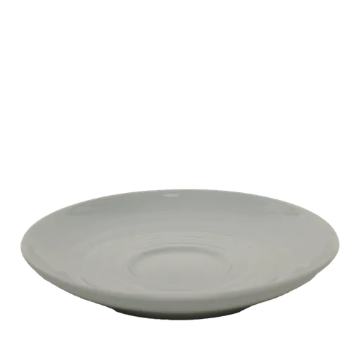White Rippled  Ceramic Saucer