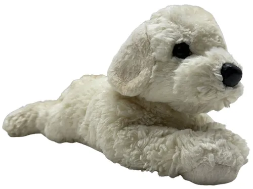 White Dog With Black Nose Plush Stuffed Animal