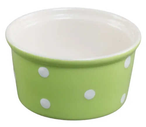 Green & White Dot Ramekin