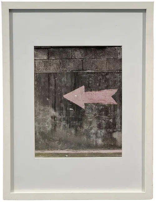 Graffiti Arrow Photograph  In White Frame