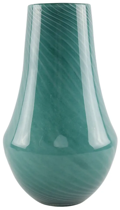 Soda Lime Swirl Glass Vase