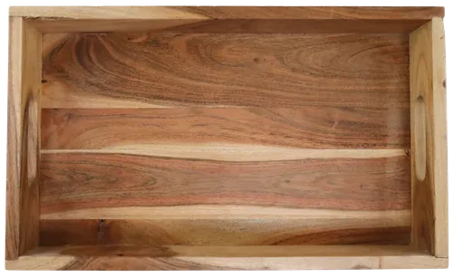 Wood With Ornate Pattern Serving Tray