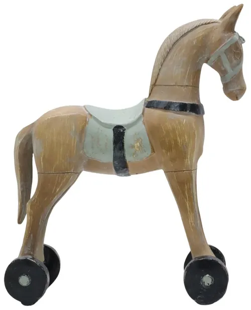 Painted Pull Toy Decor Horse