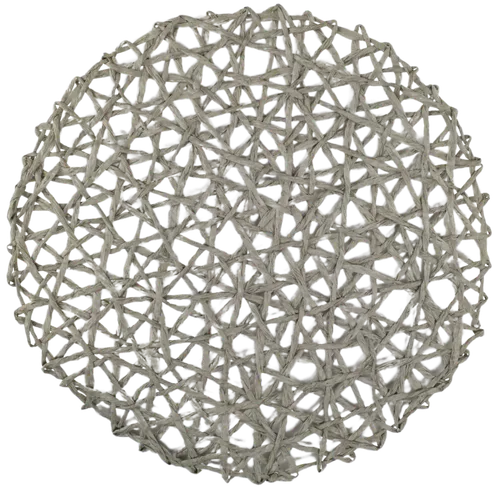 Grey Round Woven Placemat