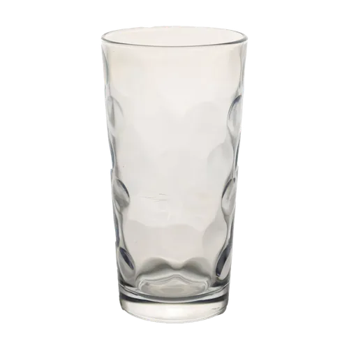 Clear Drinking Glass With Dimple Pattern