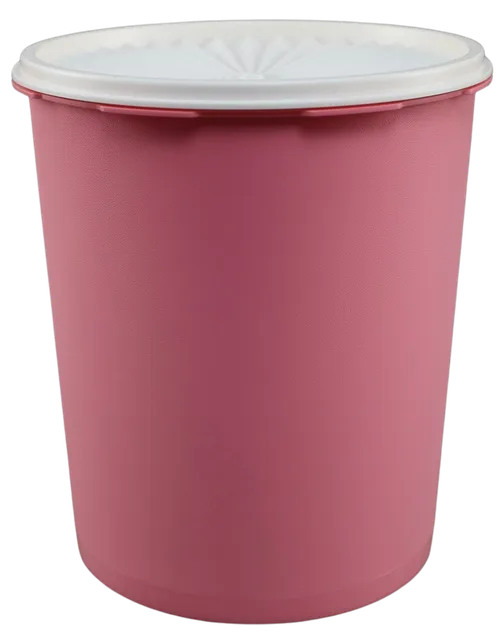 Coral Pink Plastic Heritage Storage Container With Lid