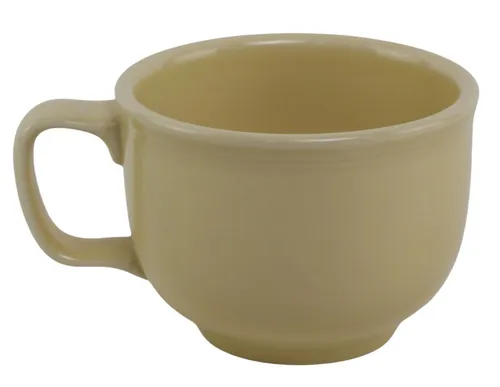 Pale Cream Yellow Ceramic Cappuccino Mug