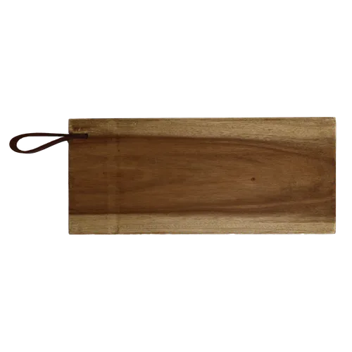 Leather Handle Wood Cutting Board