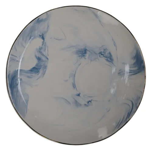 White & Blue Ocean Dinner Plate