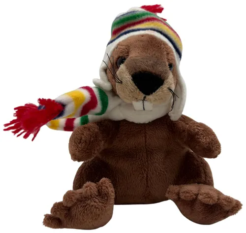 Stuffed Beaver With Hat & Scarf Plush
