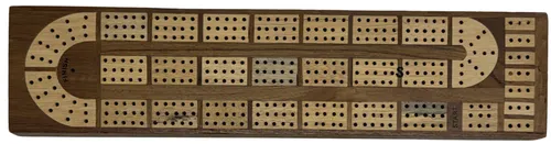 Light & Dark Wood Cribbage Game Board