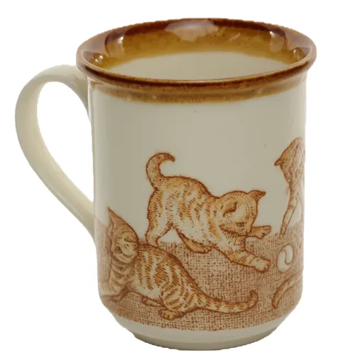 Beige Kittens At Play Mug