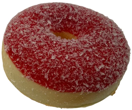 Artificial Red Mini Doughnut With Sugar