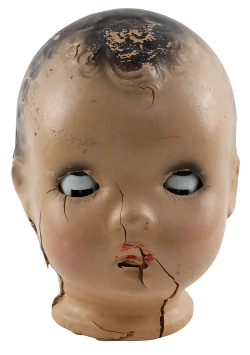 Antique Composition Doll Head - F
