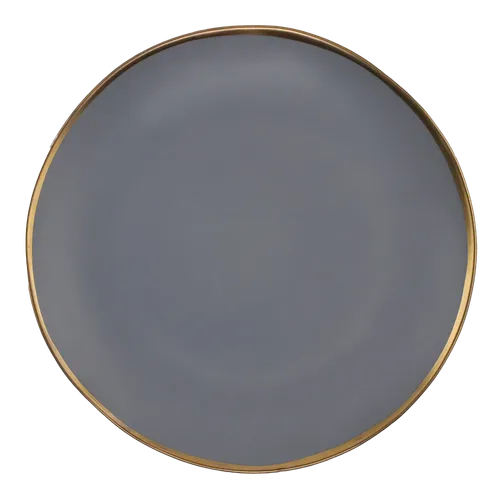 Carolina Blue With Gold Rim Dinner Plate
