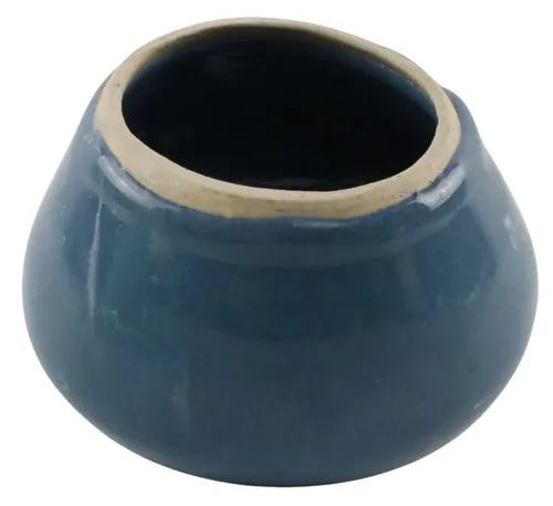 Blue Glazed Pottery Bowl