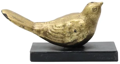 Gold Cast Iron Bird On Black Base