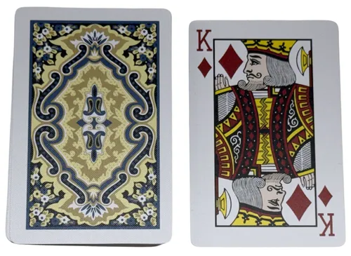 Yellow & Blue Patterned Playing Card Deck