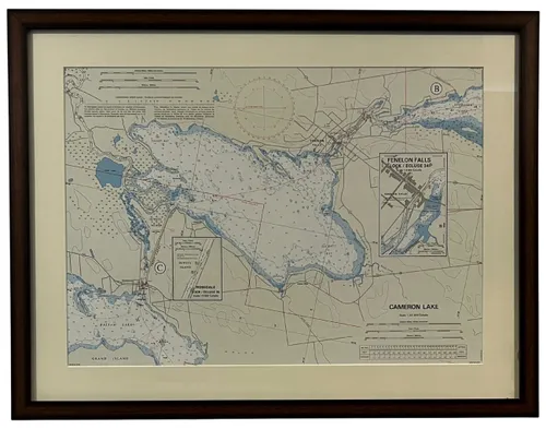 Area Map In Wood Frame