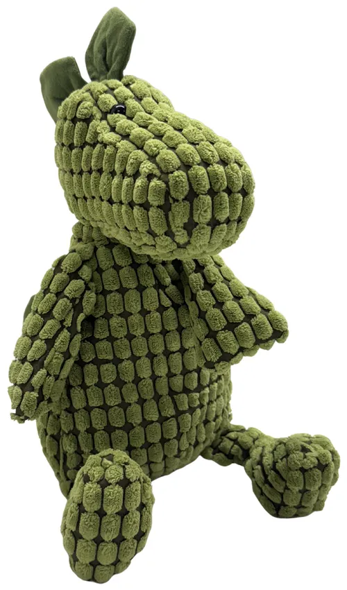 Sage Green Geometric Dinosaur Plush