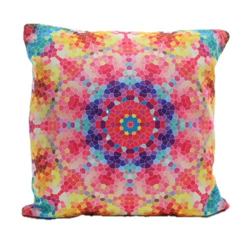 Mini Geometric Rainbow Throw Pillow